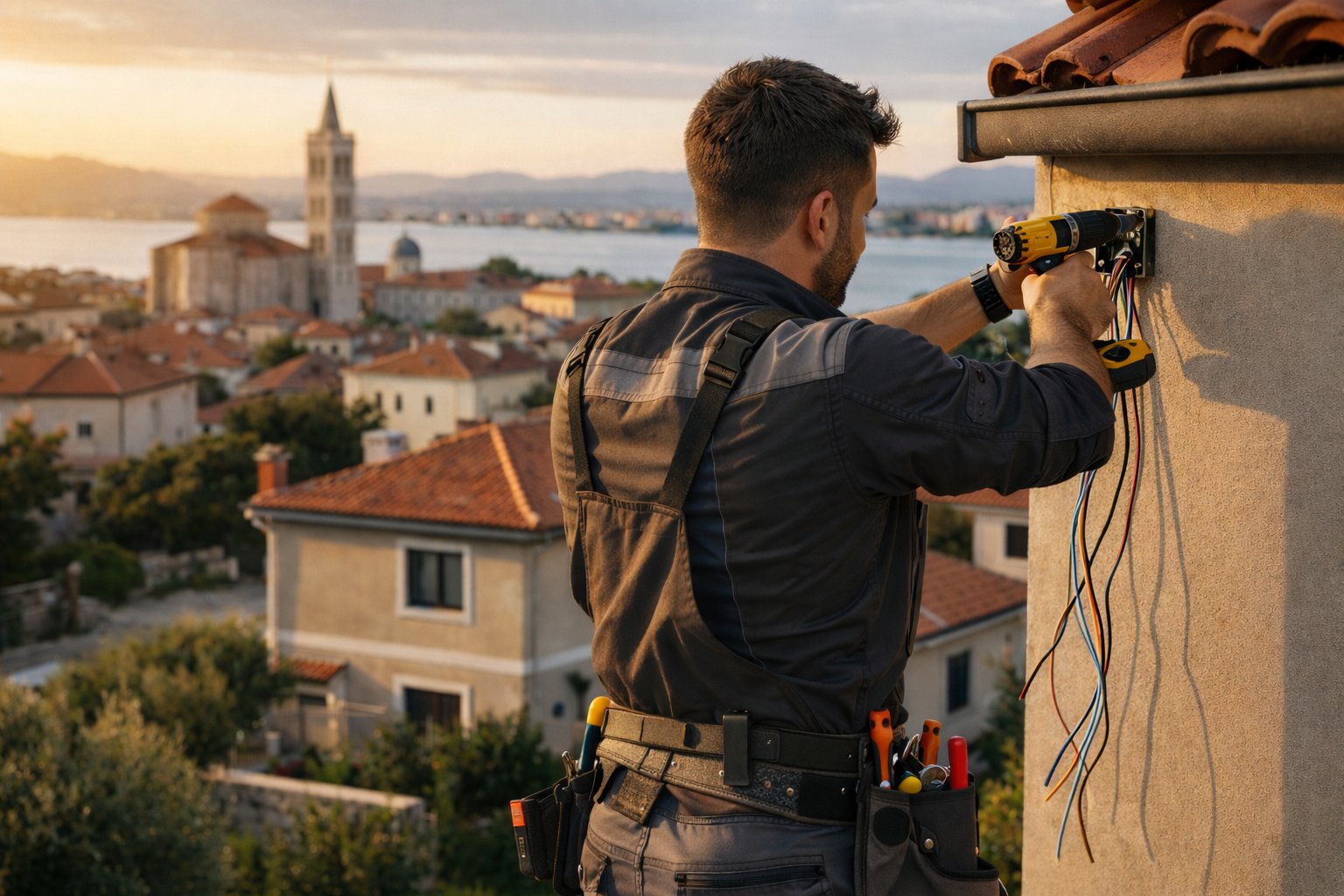 Električar na terenu u Zadru